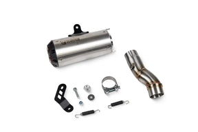 Triumph Scrambler 400 X & XC (2024-2026) SCORPION Exhaust Red Power Slip-on – Brushed Stainless Steel
