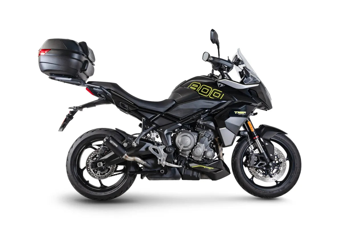 Triumph Tiger Sport 800 (2025-2026) Without Panniers SCORPION Exhaust Red Power Slip-on – Black Ceramic