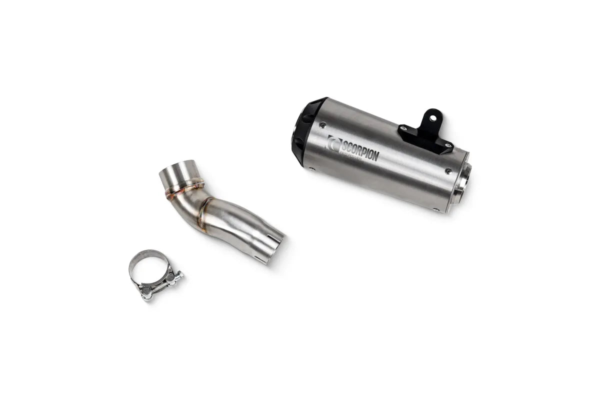 Triumph Tiger Sport 800 (2025-2026) Without Panniers SCORPION Exhaust Red Power Slip-on – Brushed Stainless Steel