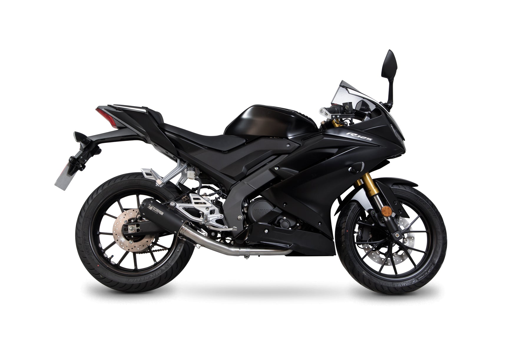 Yamaha YZF R125/R15 (2019–2020) Scorpion Exhaust Red Power Full System - Black Ceramic
