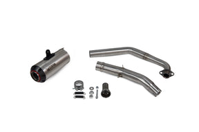 Yamaha YZF R125/R15 (2019–2020) Scorpion Exhaust Red Power Full System - Brushed Stainless