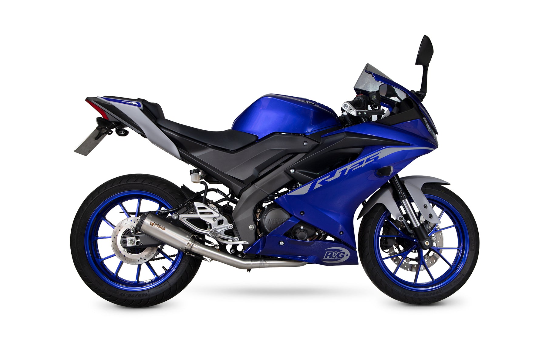 Yamaha YZF R125 (2021–2024) Scorpion Exhaust Red Power Full System - Brushed Stainless