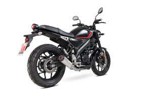 Yamaha XSR 125 (2021–2024) Scorpion Exhaust Red Power Full System - Brushed Stainless