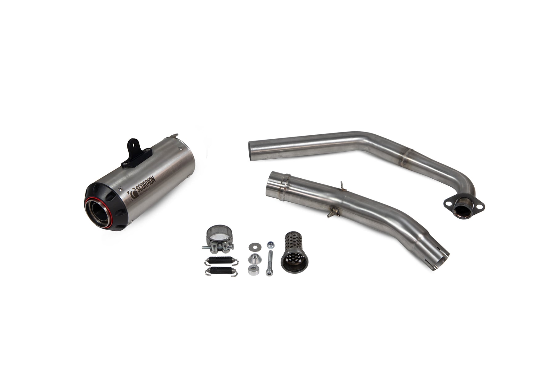 Yamaha MT-125 Euro 4 (2019–2020) Scorpion Exhaust Red Power Full System - Brushed Stainless