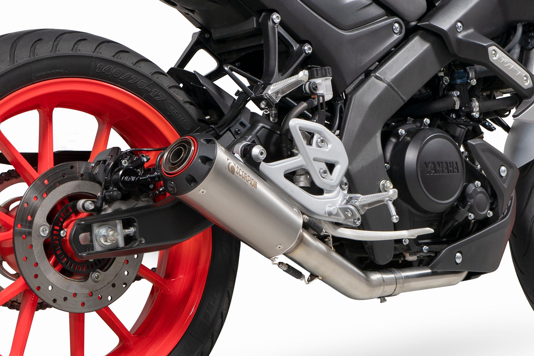 Yamaha MT-125 Euro 4 (2019–2020) Scorpion Exhaust Red Power Full System - Titanium