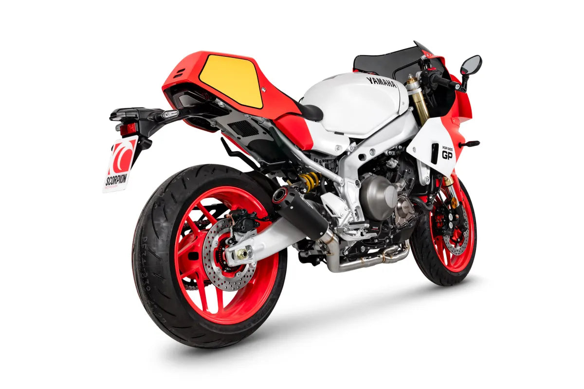 Yamaha XSR 900 GP (2024-2026) SCORPION Exhaust Red Power Full System – Black Ceramic