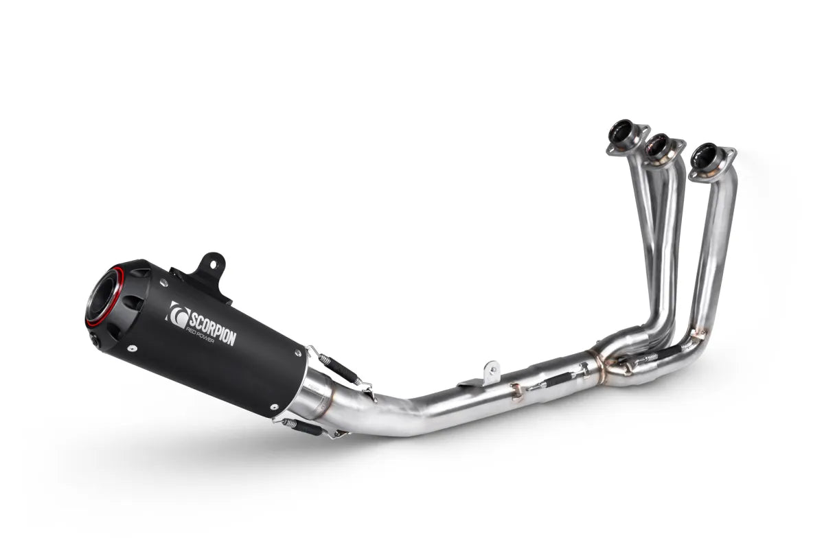 Yamaha XSR 900 GP (2024-2026) SCORPION Exhaust Red Power Full System – Black Ceramic