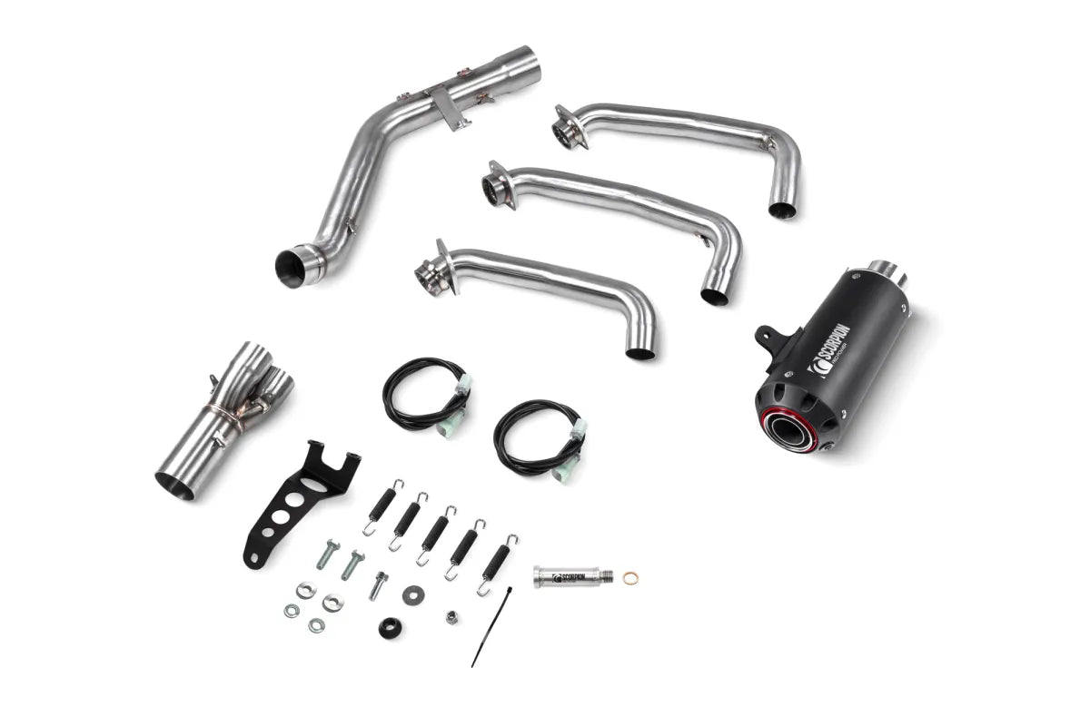 Yamaha XSR 900 GP (2024-2026) SCORPION Exhaust Red Power Full System – Black Ceramic