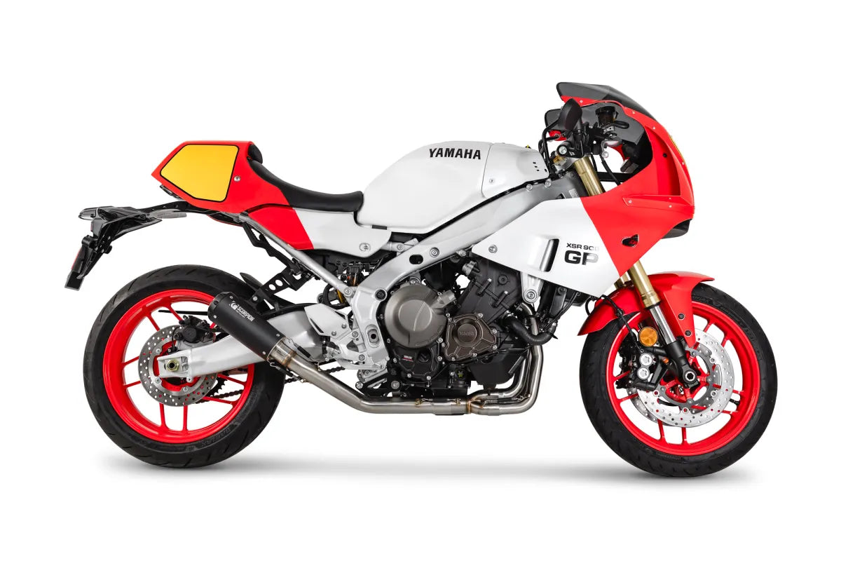 Yamaha XSR 900 GP (2024-2026) SCORPION Exhaust Red Power Full System – Black Ceramic