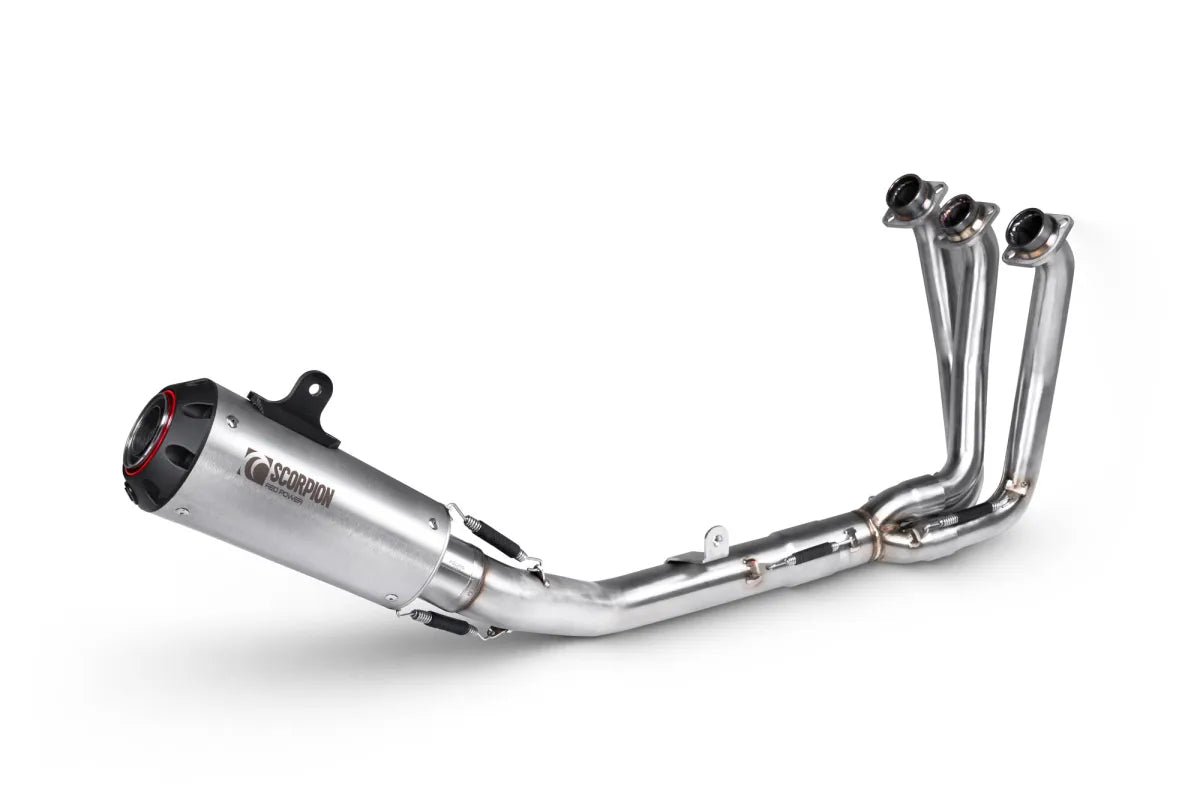 Yamaha XSR 900 GP (2024-2026) SCORPION Exhaust Red Power Full System – Brushed Stainless Steel