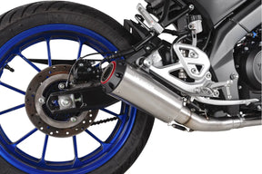 Yamaha MT-125 Euro 5+ (2024-2026) SCORPION Exhaust Red Power Full System – Brushed Stainless Steel