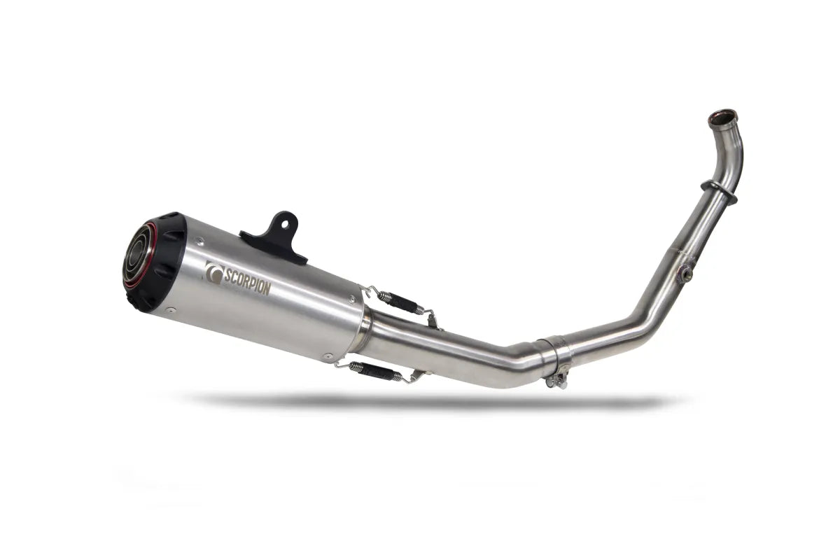 Yamaha MT-125 Euro 5+ (2024-2026) SCORPION Exhaust Red Power Full System – Brushed Stainless Steel