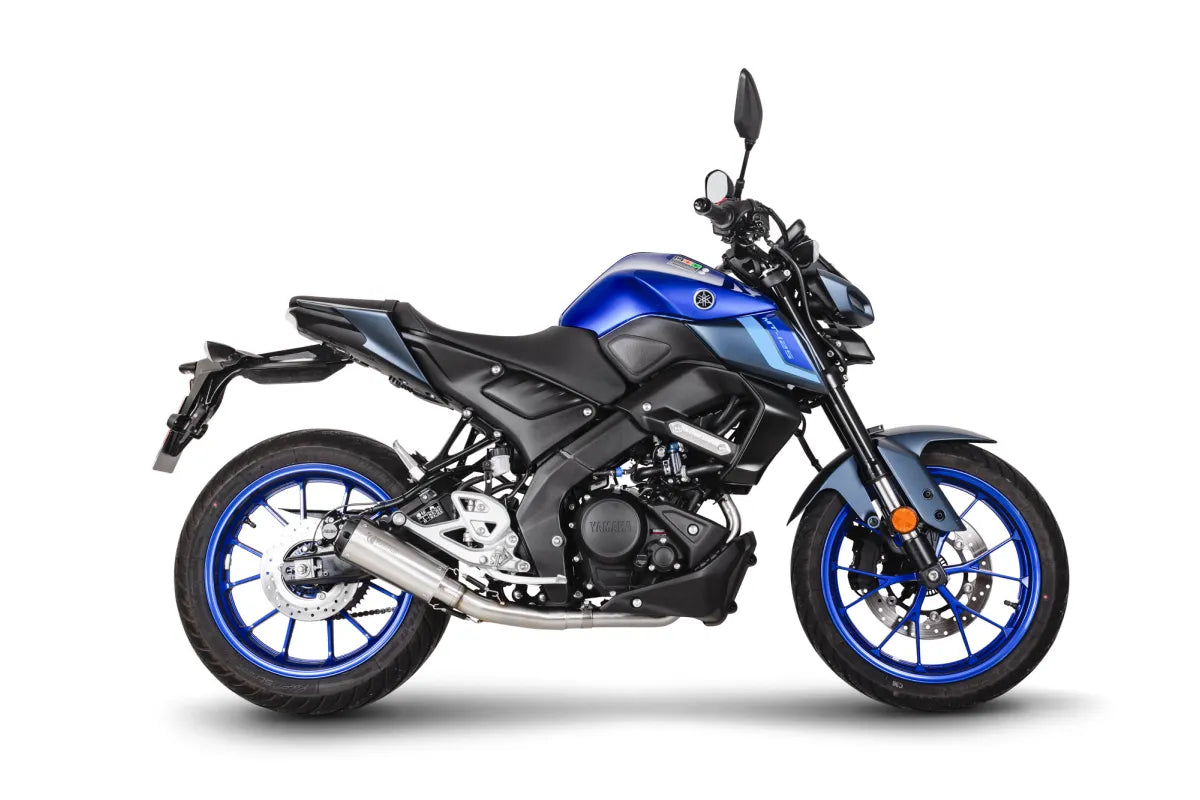 Yamaha MT-125 Euro 5+ (2024-2026) SCORPION Exhaust Red Power Full System – Brushed Stainless Steel