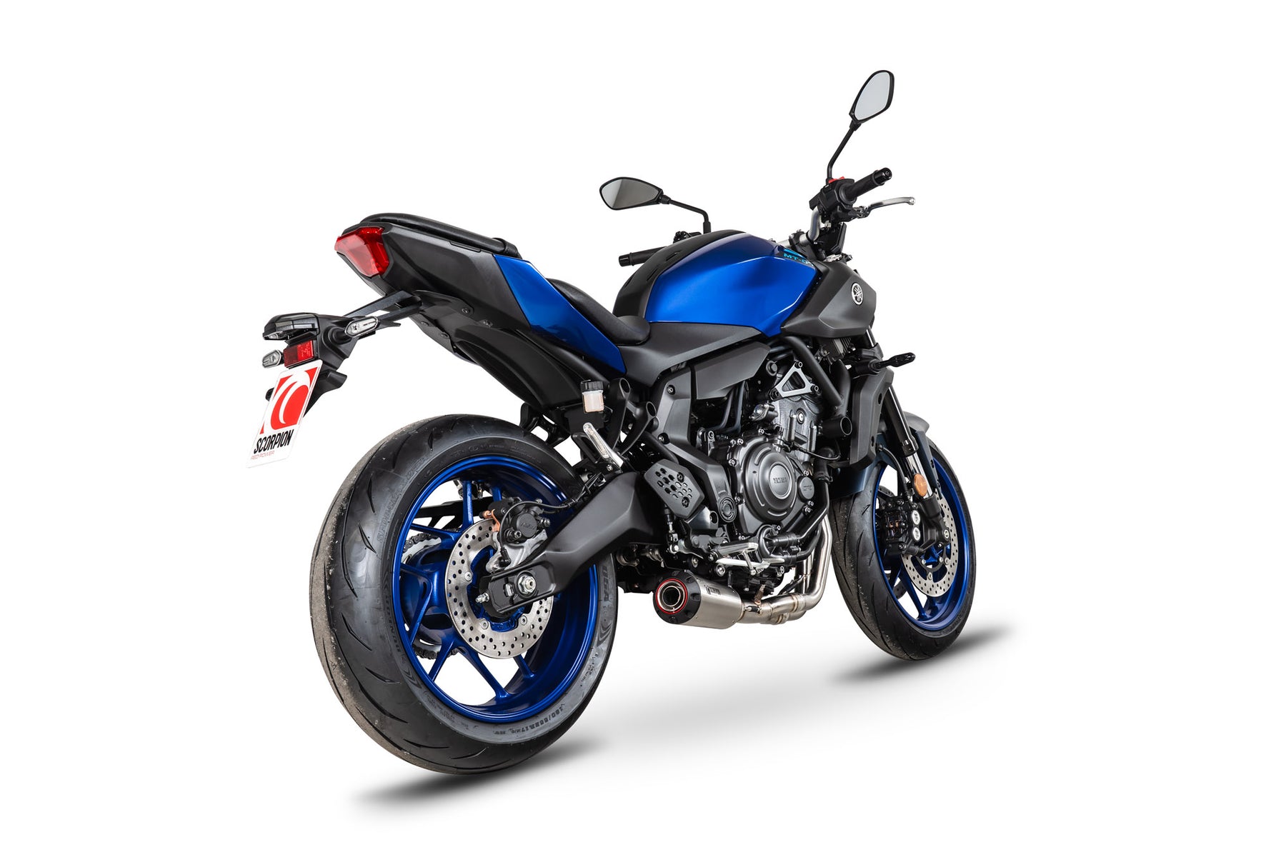 Yamaha MT-07 Euro 5 (2024–2025) Scorpion Exhaust Red Power Full System - Brushed Stainless