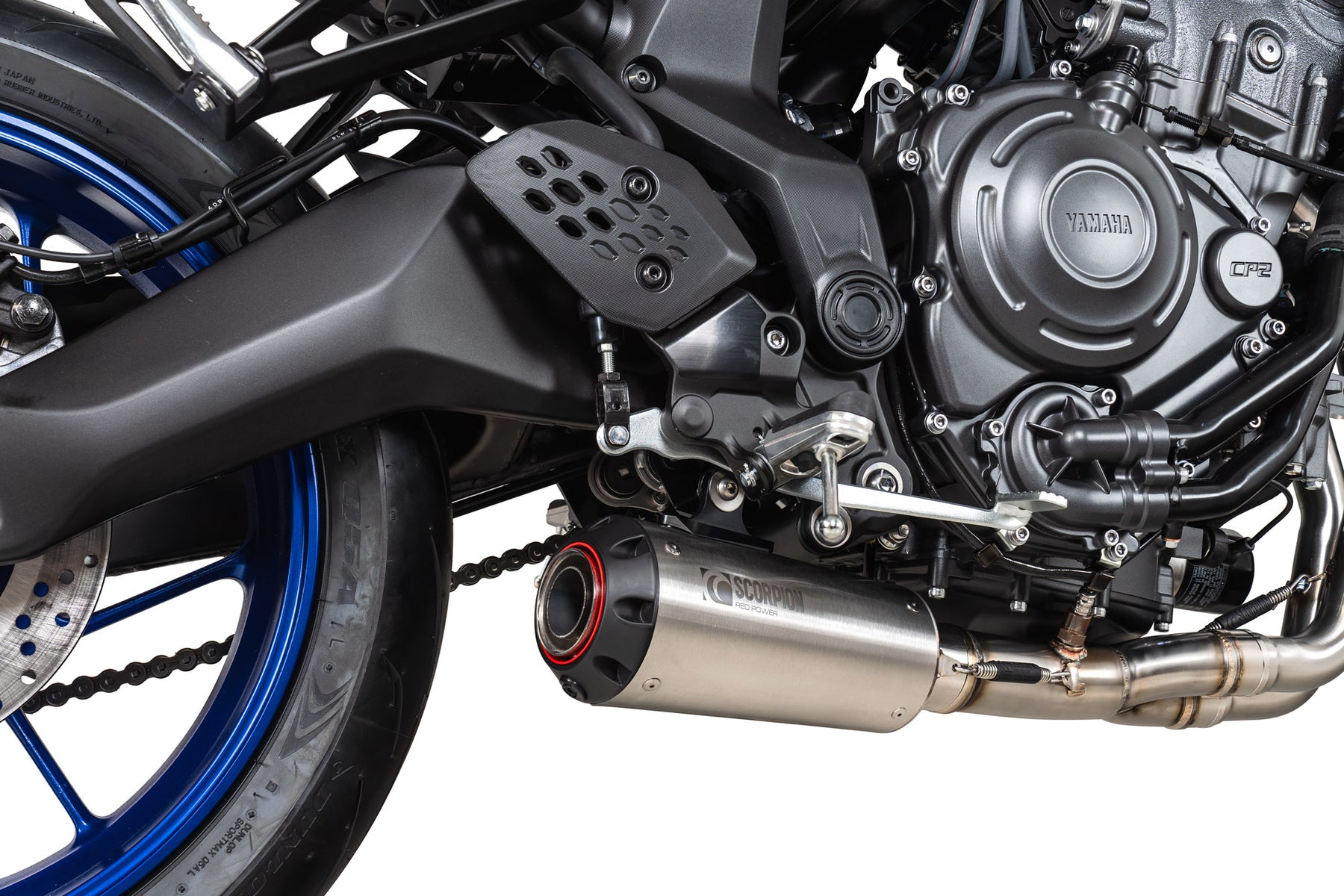 Yamaha MT-07 Euro 5 (2024–2025) Scorpion Exhaust Red Power Full System - Brushed Stainless