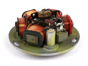 Vespa PX P125X P150X Stator 12V AC Points with voltage regulator with battery/signals 2 x yellow cable -Piaggio/Ducati NOS