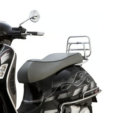 Piaggio Vespa GTS GTV 125 250 300 Chrome Rear Folding Carrier