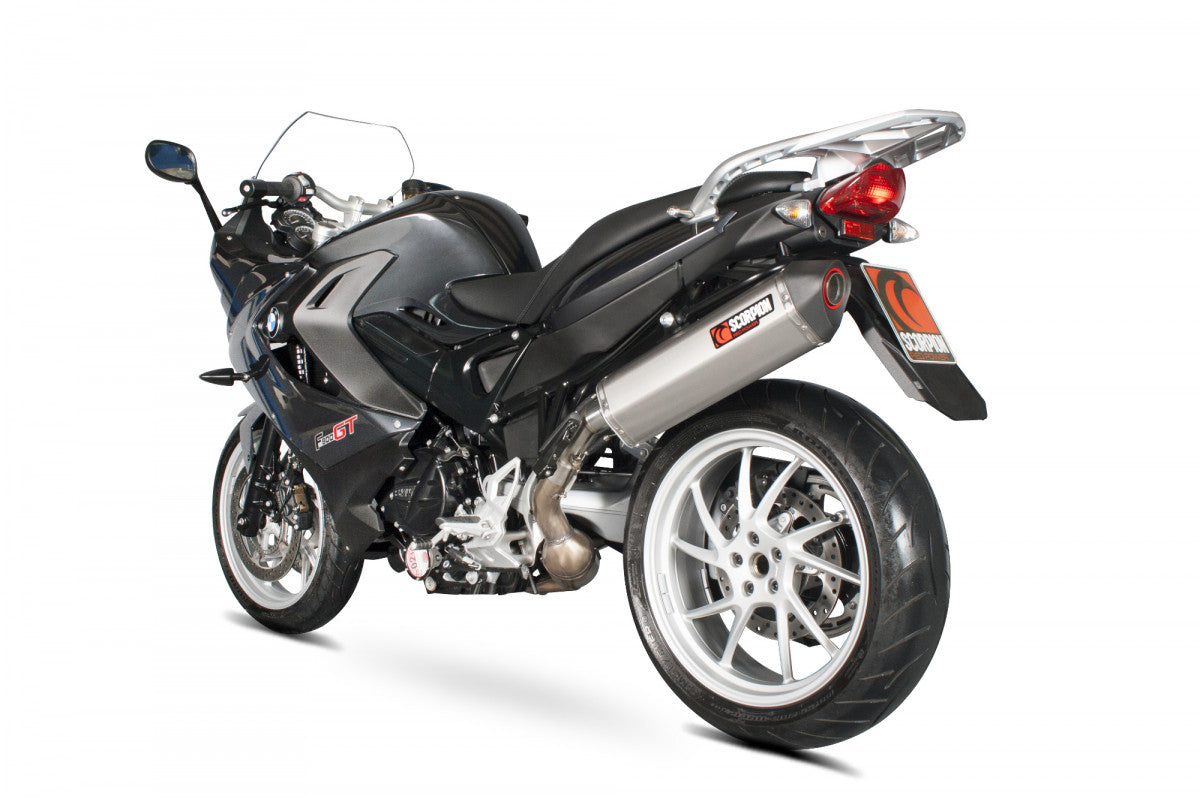 BMW F800 GT-R (2013–2019) Scorpion Exhaust Serket Parallel Slip-on - Brushed Stainless