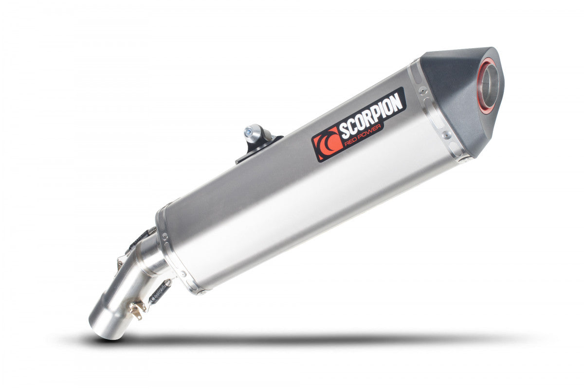 BMW F800 GT-R (2013–2019) Scorpion Exhaust Serket Parallel Slip-on - Brushed Stainless