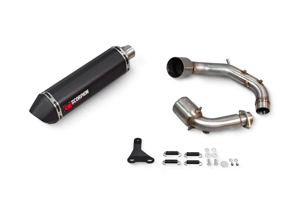 BMW G310 R / G310 GS (2016-2020) SCORPION Exhaust Serket Parallel Full System – Black Ceramic