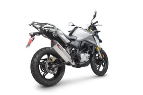 BMW G310 R / G310 GS (2016-2020) SCORPION Exhaust Serket Parallel Full System – Brushed Stainless Steel