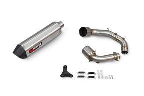 BMW G310 R / G310 GS (2016-2020) SCORPION Exhaust Serket Parallel Full System – Brushed Stainless Steel