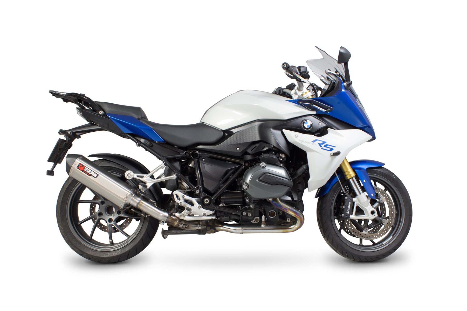 BMW R1200 R/RS (2015–2018) Scorpion Exhaust Serket Parallel Slip-on - Brushed Stainless