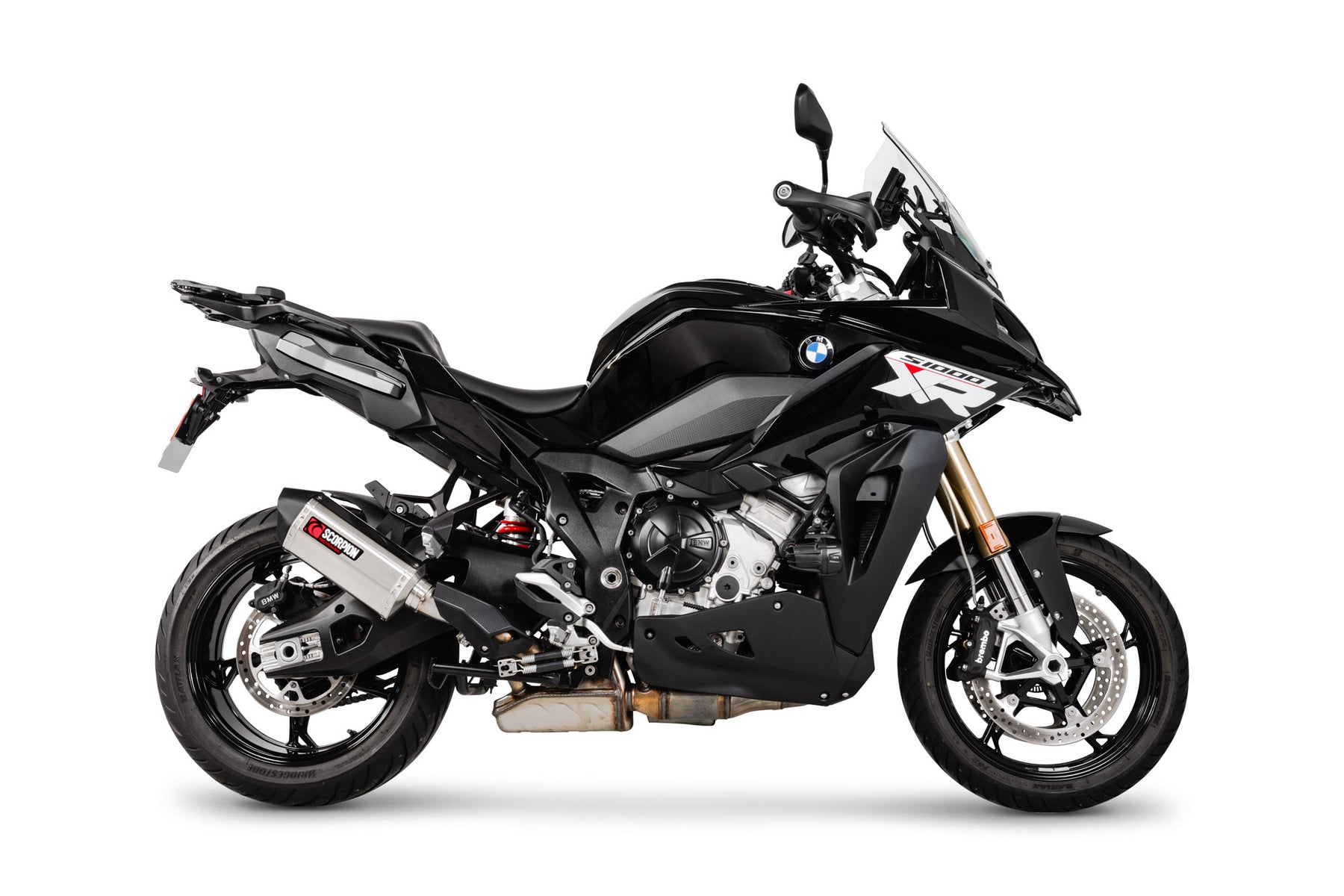 BMW S1000 XR (2020–2025) Scorpion Exhaust Serket Parallel Slip-on - Brushed Stainless