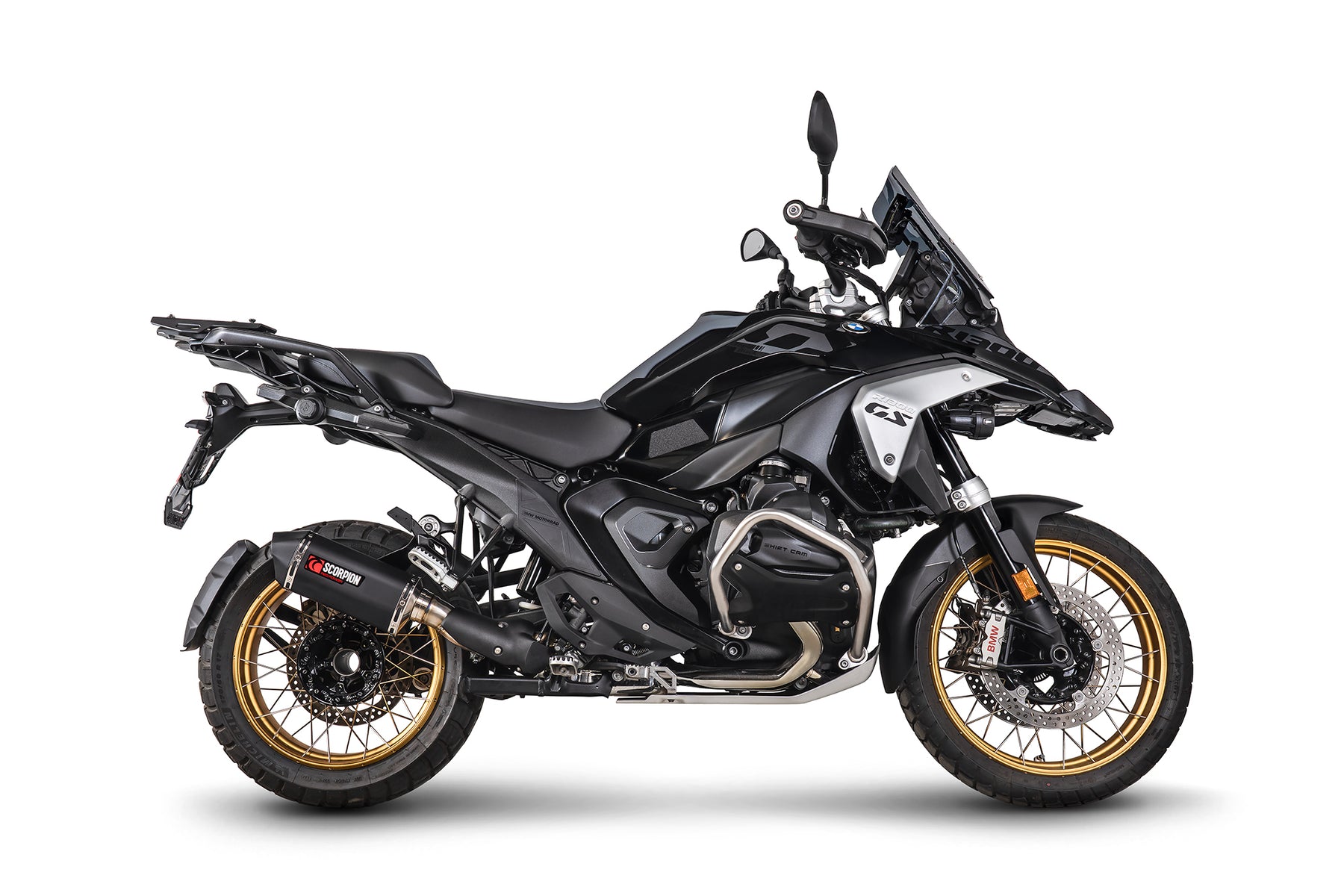 BMW R1300 GS Euro 5 (2023–2025) Scorpion Exhaust Serket Parallel Slip-on - Black Ceramic