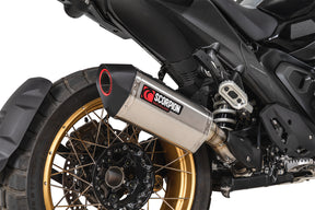 BMW R1300 GS Euro 5 (2023–2025) Scorpion Exhaust Serket Parallel Slip-on - Brushed Stainless