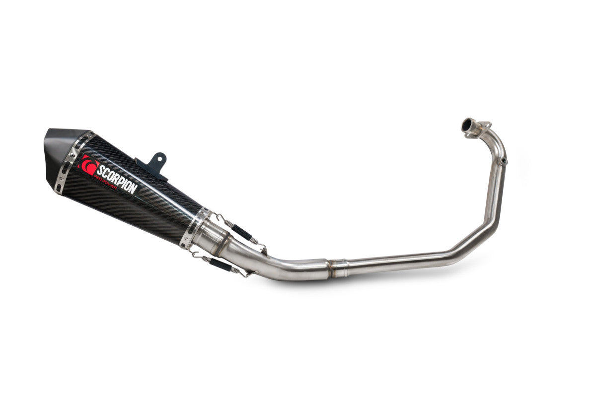 Benelli BN 125 (2021–2024) Scorpion Exhaust Serket Taper Full System – Carbon Fibre