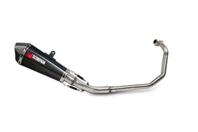 Benelli BN 125 (2021–2024) Scorpion Exhaust Serket Taper Full System – Carbon Fibre