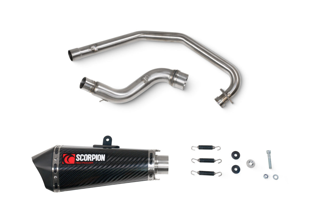 Benelli BN 125 (2021–2024) Scorpion Exhaust Serket Taper Full System – Carbon Fibre
