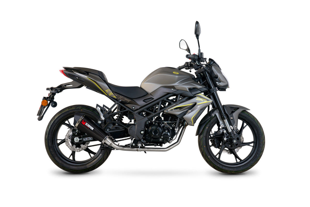 Benelli BN 125 (2021–2024) Scorpion Exhaust Serket Taper Full System – Carbon Fibre