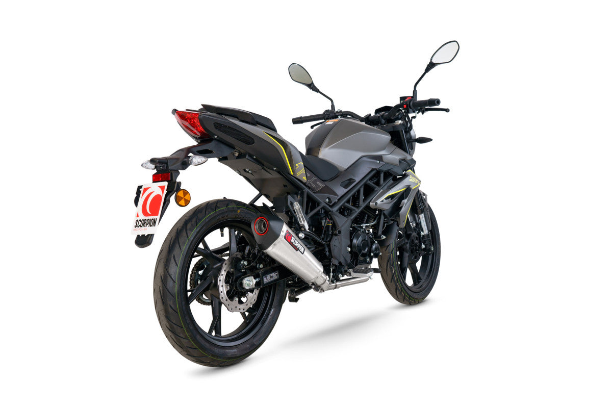 Benelli BN 125 (2021–2024) Scorpion Exhaust Serket Taper Full System – Brushed Stainless
