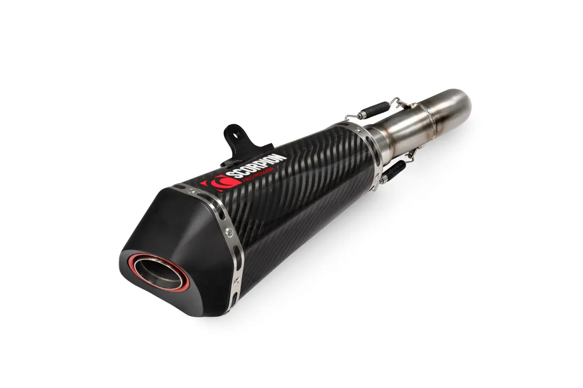 CFMOTO 650 MT (2022-2026) SCORPION Exhaust Serket Taper Slip-on – Carbon Fibre