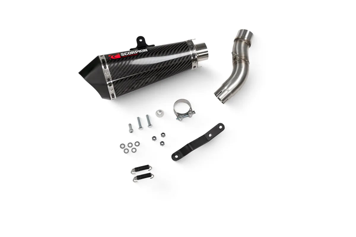CFMOTO 650 MT (2022-2026) SCORPION Exhaust Serket Taper Slip-on – Carbon Fibre