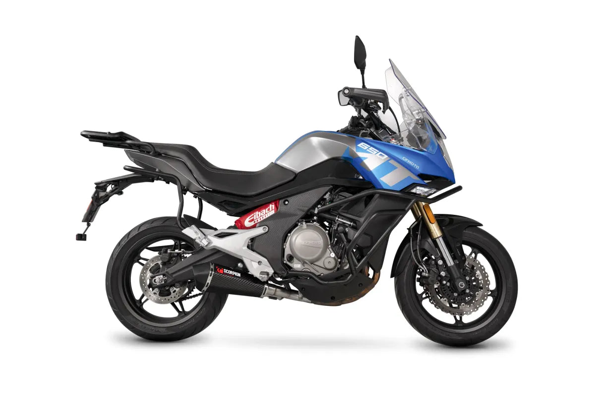 CFMOTO 650 MT (2022-2026) SCORPION Exhaust Serket Taper Slip-on – Carbon Fibre