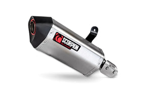 CFMOTO 450 MT (2024-2026) SCORPION Exhaust Serket Parallel Slip-on – Brushed Stainless Steel