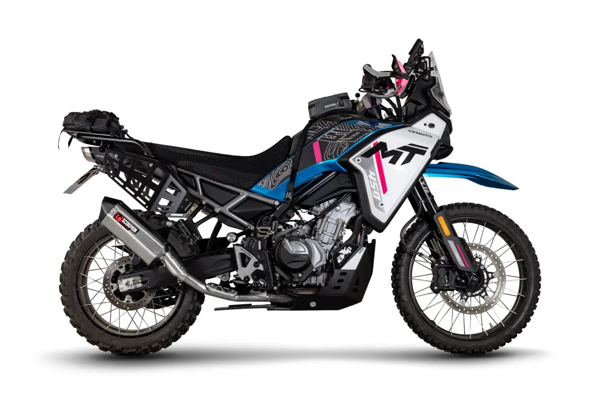 CFMOTO 450 MT (2024-2026) SCORPION Exhaust Serket Parallel Slip-on – Brushed Stainless Steel