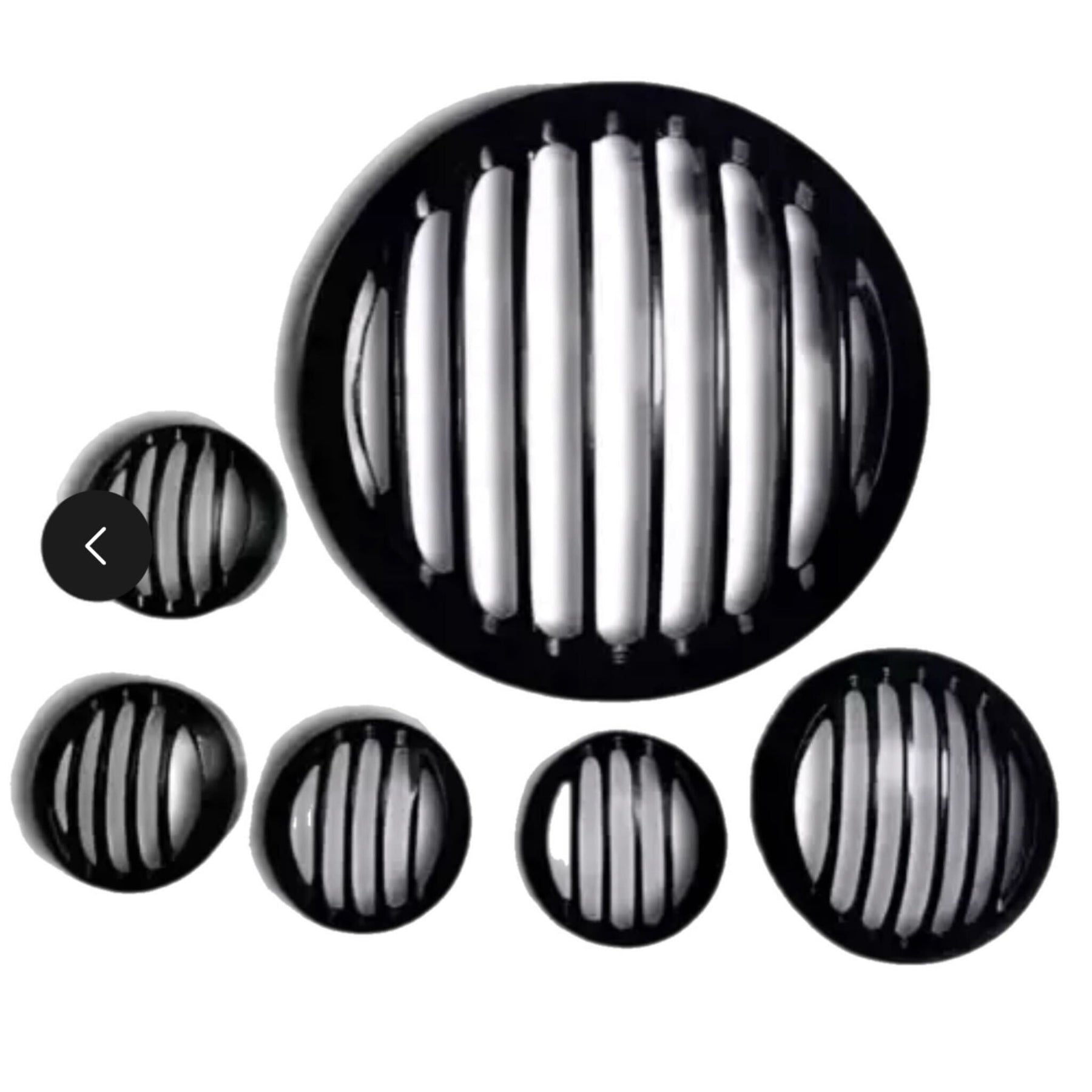 Royal Enfield Meteor 350cc Complete Grill Set (Headlight, Taillight) - Black Alloy