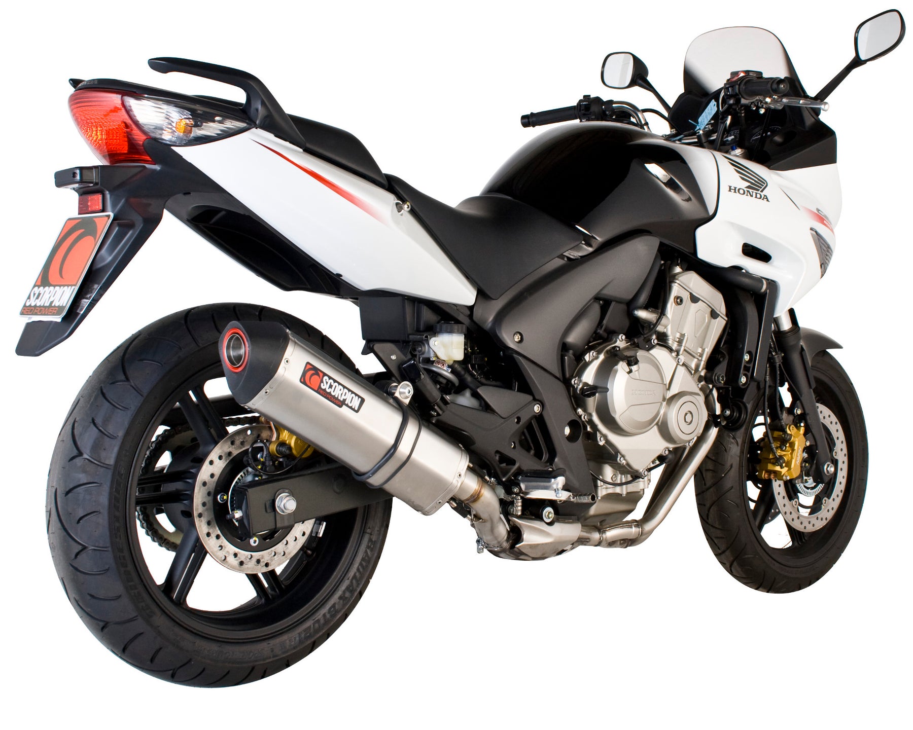 Honda CBF 600 (2008–2014) Scorpion Exhaust Serket Parallel Slip-on - Brushed Stainless