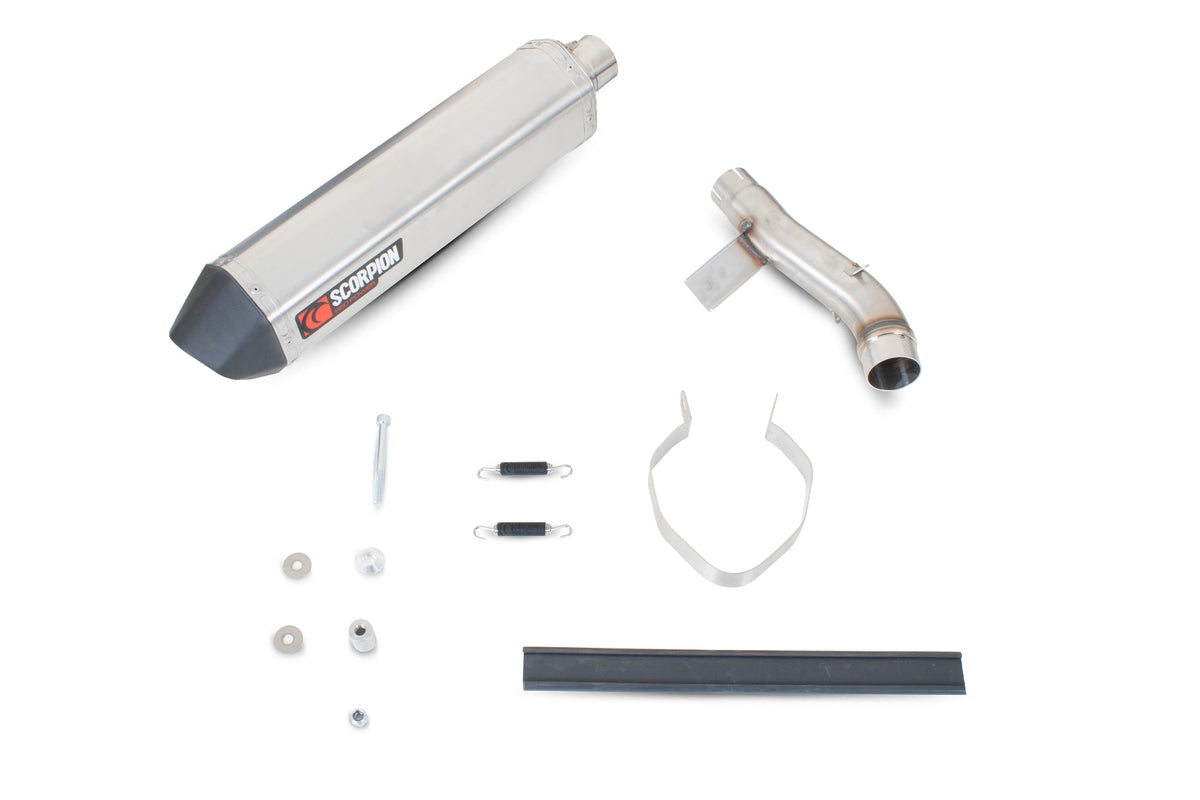 Honda CBF 600 (2008–2014) Scorpion Exhaust Serket Parallel Slip-on - Brushed Stainless