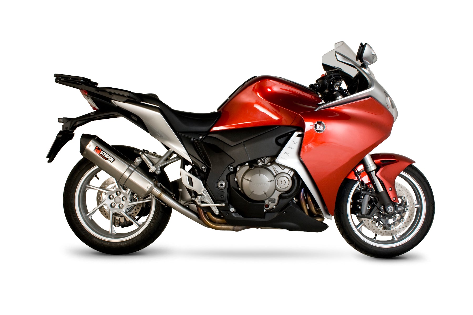 Honda VFR 1200 (No Panniers) (2010–2017) Scorpion Exhaust Serket Parallel Slip-on - Brushed Stainless