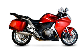Honda VFR 1200 (With Panniers) (2010–2017) Scorpion Exhaust Serket Parallel Slip-on - Brushed Stainless