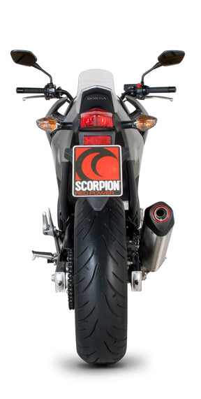 Honda NC 700 S/X (2012–2013) Scorpion Exhaust Serket Parallel Slip-on - Brushed Stainless