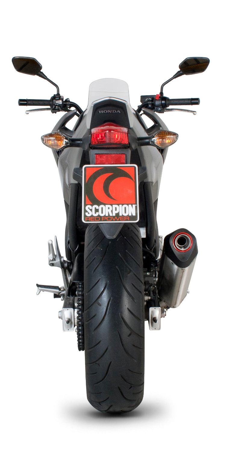 Honda NC 700 S/X (2012–2013) Scorpion Exhaust Serket Parallel Slip-on - Brushed Stainless