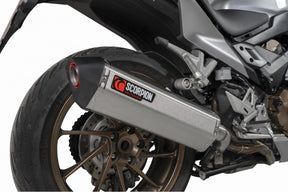 Honda VFR 800F (2014–2020) Scorpion Exhaust Serket Parallel Slip-on - Brushed Stainless