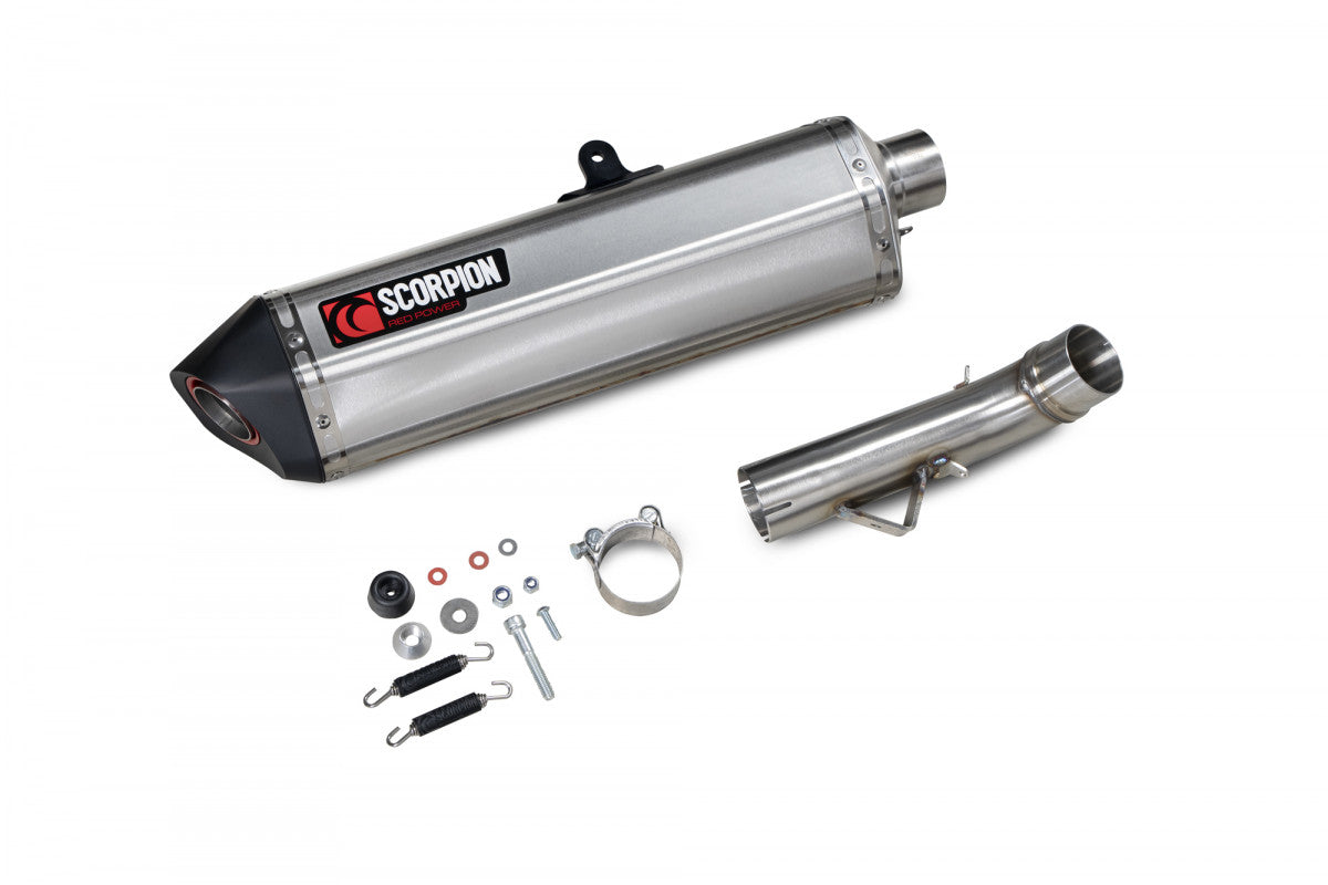 Honda VFR 800F (2014–2020) Scorpion Exhaust Serket Parallel Slip-on - Brushed Stainless