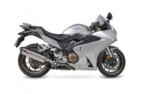 Honda VFR 800F (2014–2020) Scorpion Exhaust Serket Parallel Slip-on - Brushed Stainless